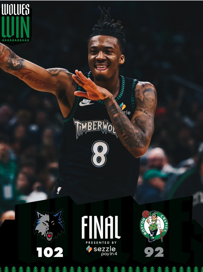 森林狼客场逆转凯尔特人终结21年魔咒 多森姆爆